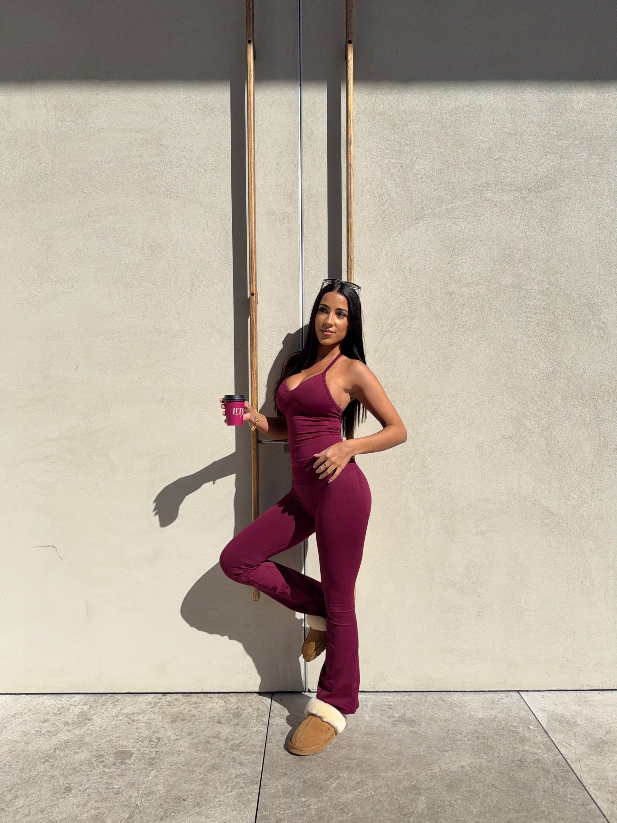 NLA Sculpt Flares- Wine No Limits Active