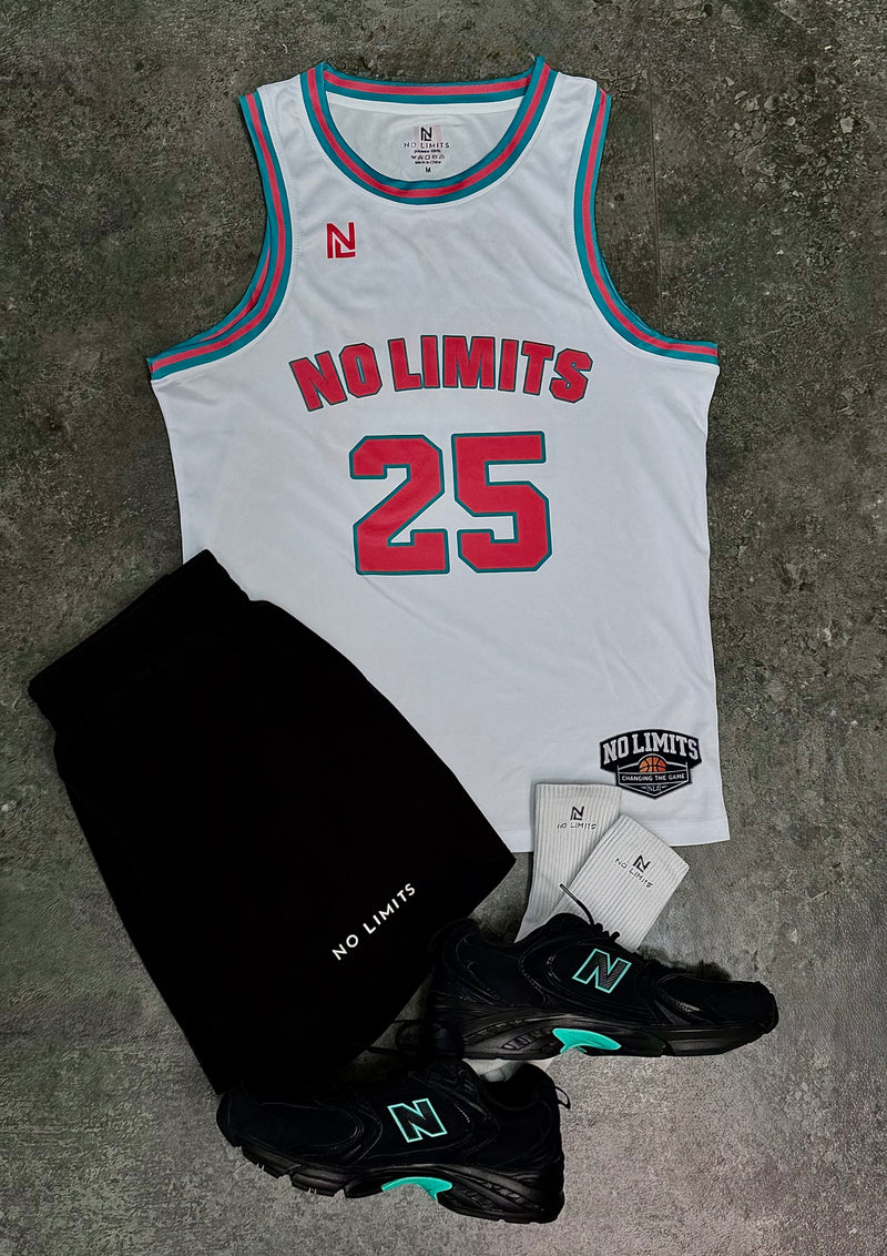 NLA Basketball Training Jersey- Miami White No Limits Active